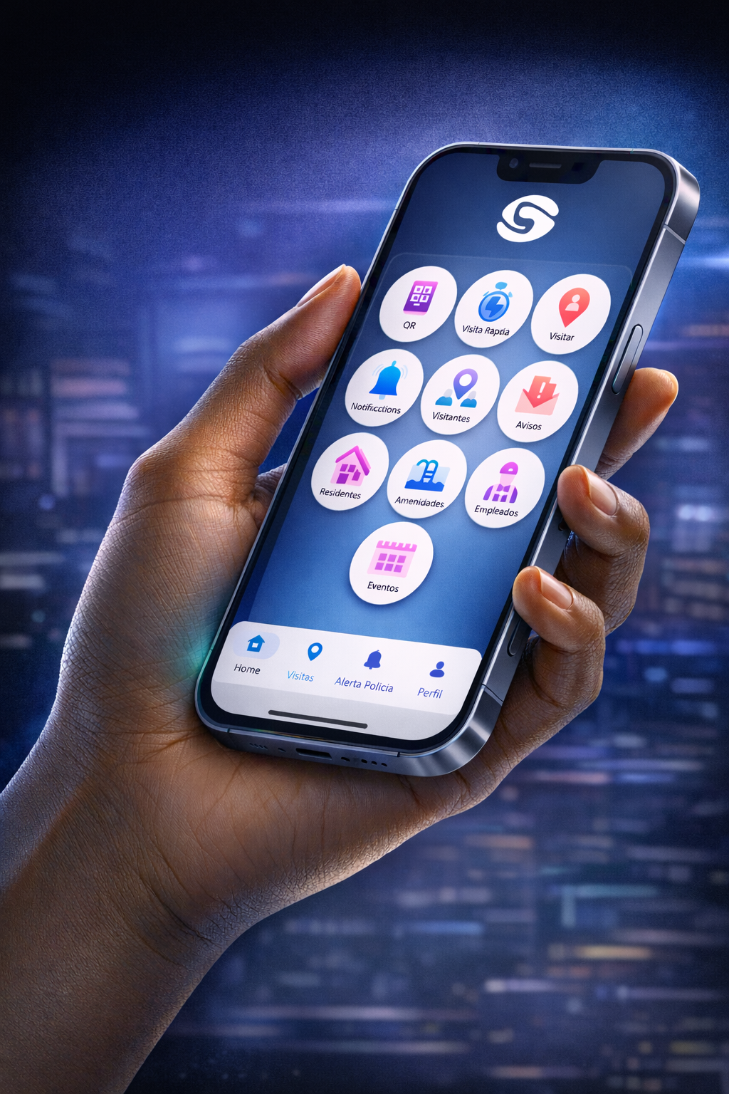 App de control de acceso residencial con marca propia